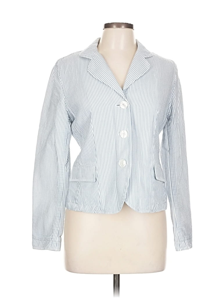 Pre-owned Talbots Blazer Jacket In Blue