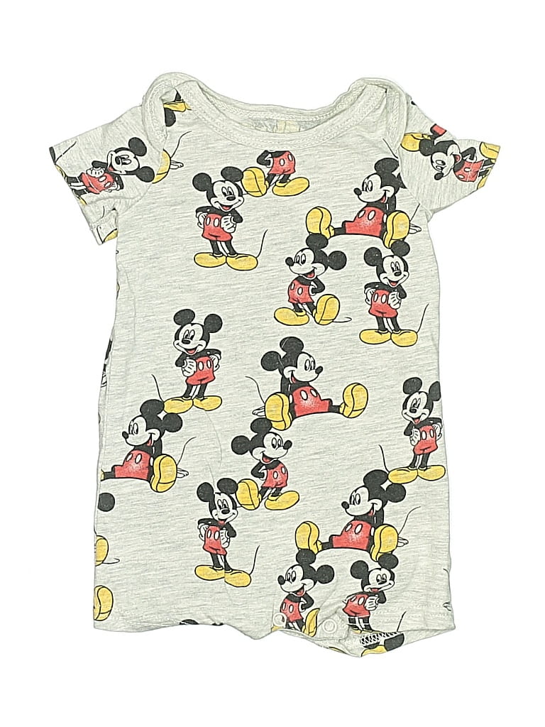 Pre-owned Disney Baby Babies' Short Sleeve Outfit In Gray