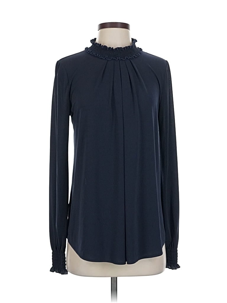 ANN TAYLOR Pre-owned Long Sleeve Blouse In Blue