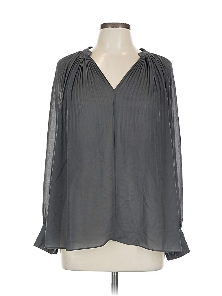 Pre-owned Soft Surroundings Long Sleeve Blouse In Gray