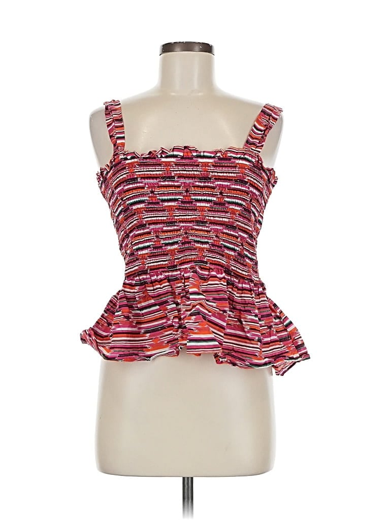 Pre-owned Ann Taylor Loft Sleeveless Top Red Square Neckline Tops