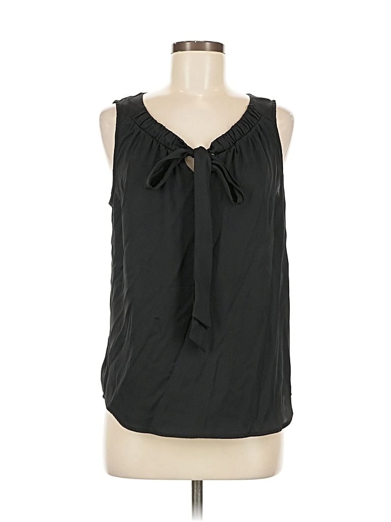 Pre-owned Ann Taylor Loft Sleeveless Blouse In Black