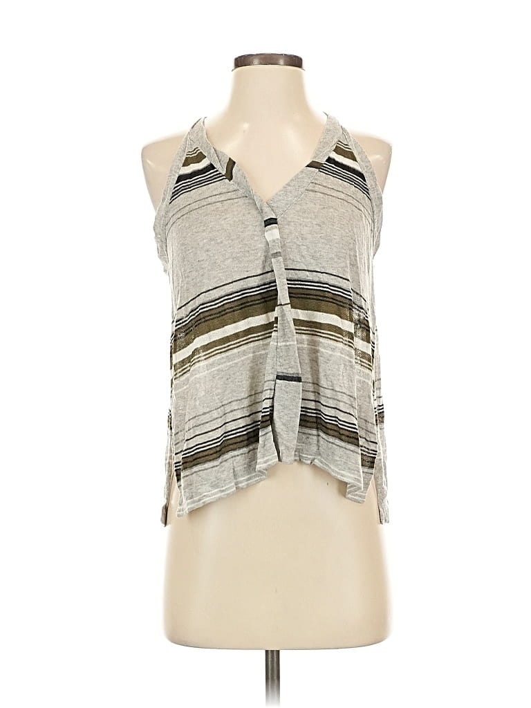 Pre-owned Inhabit Tank Top Gray Halter Neckline Tops