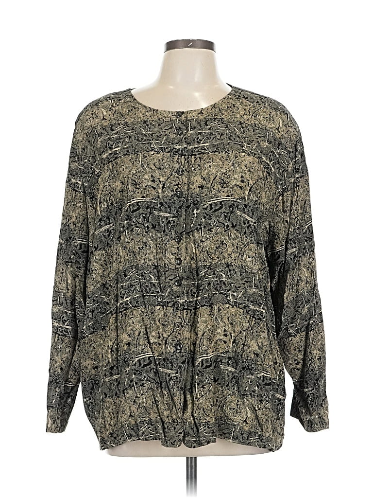 Click to view more detailed imagery on our partner's website Pre-owned Jones New York Long Sleeve Blouse In Brown