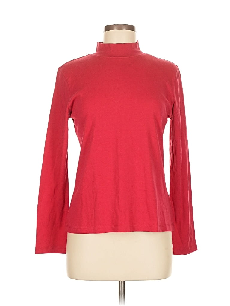 Pre-owned Rebecca Malone Turtleneck Sweater In Red