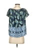 BeachLunchLounge 100% Viscose Blue Short Sleeve Blouse Size XS - photo 2