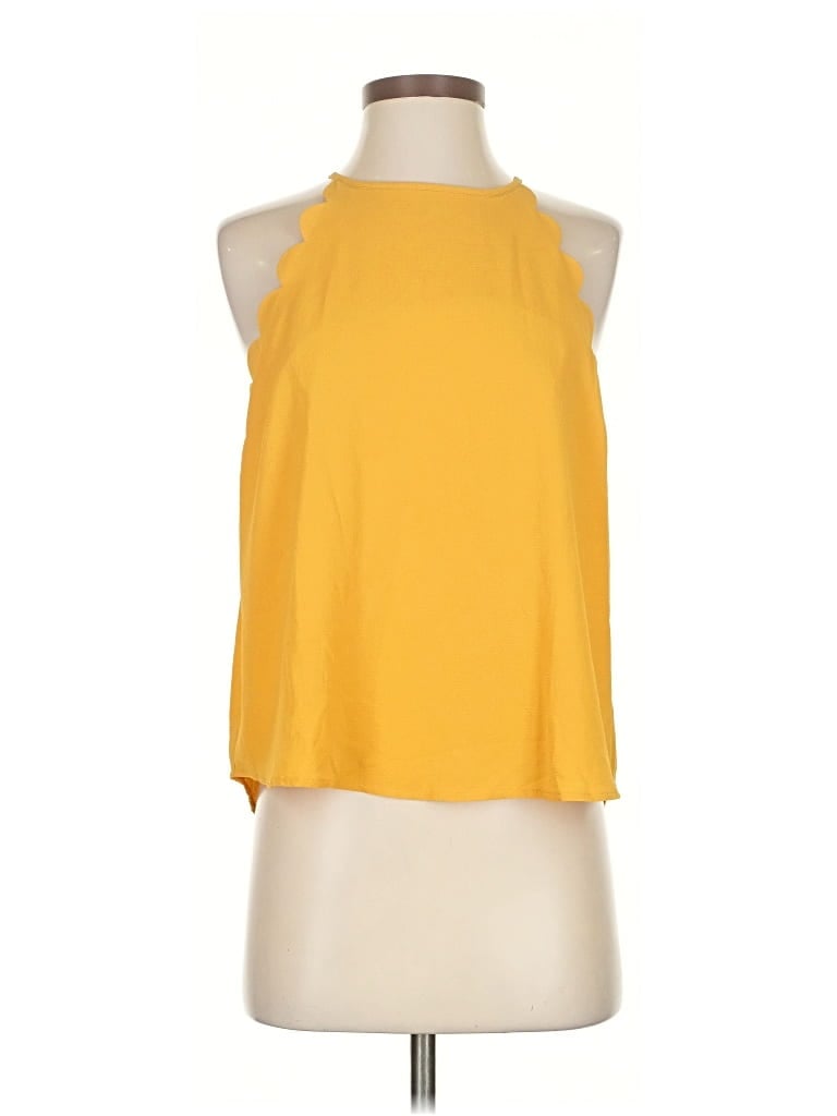 Pre-owned Mine Sleeveless Blouse In Yellow