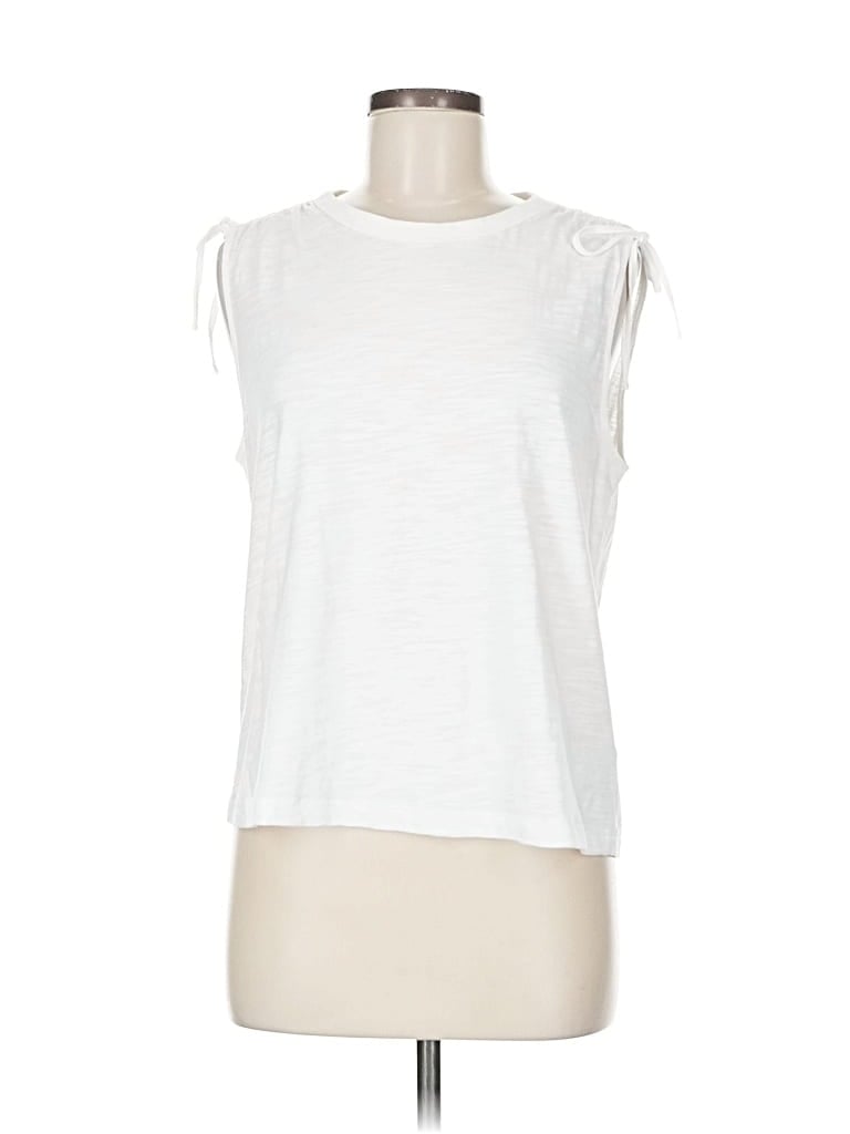 Pre-owned Evereve Sleeveless T-shirt In White