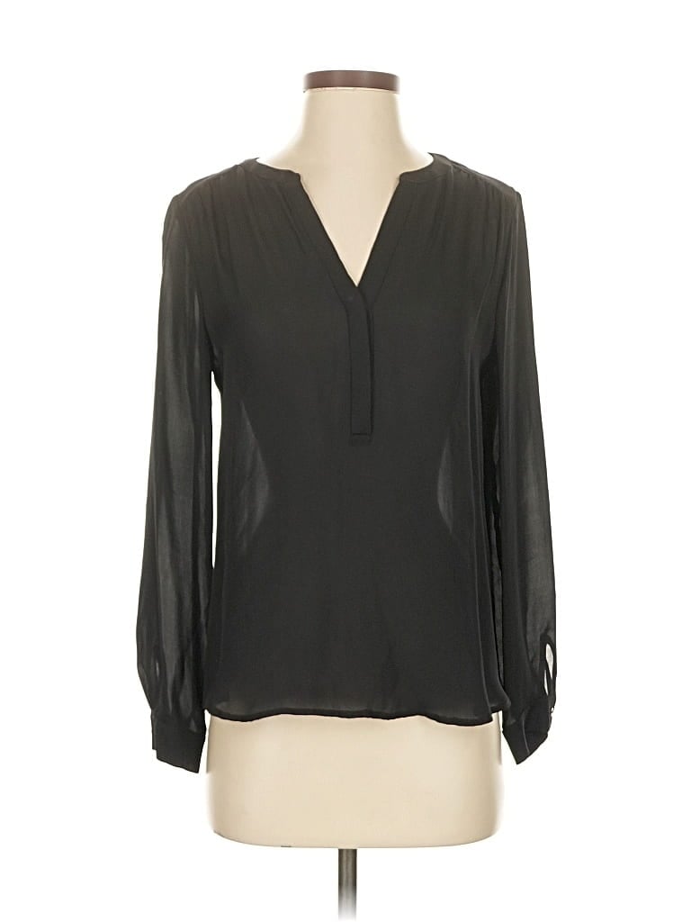 Pre-owned Joie Long Sleeve Blouse In Black