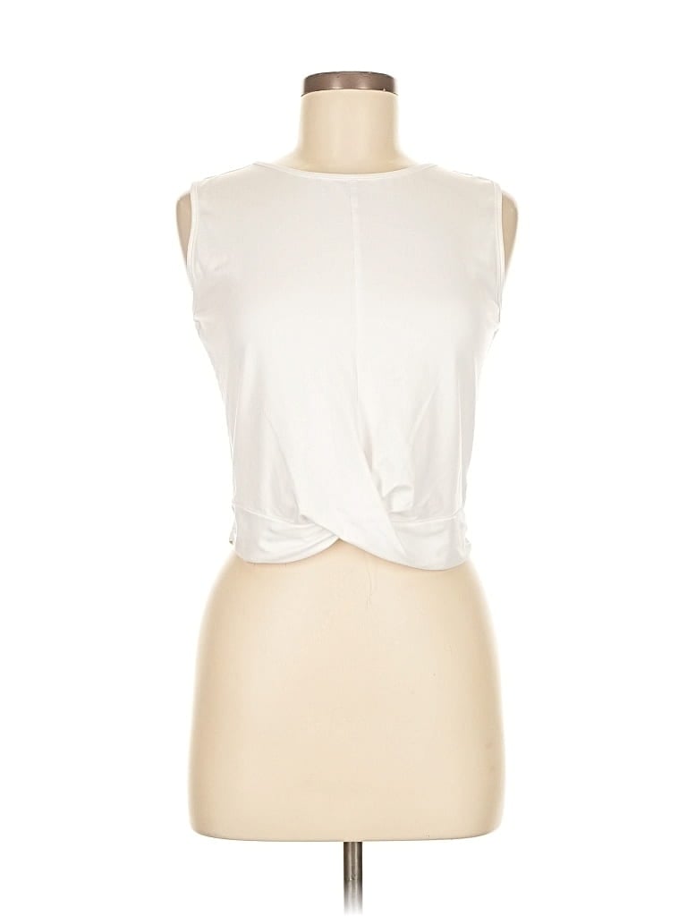 Pre-owned Unbranded Sleeveless T-shirt In White