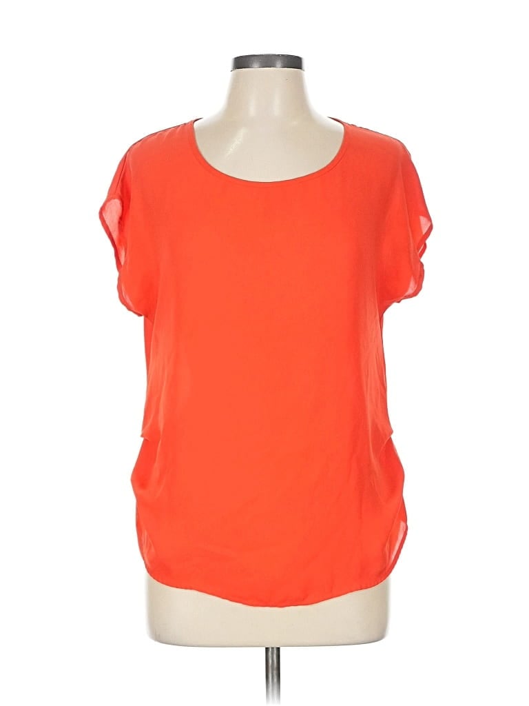 Pre-owned Mine Short Sleeve Blouse In Orange