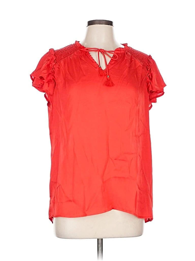 Pre-owned Catherine Malandrino Short Sleeve Blouse In Red