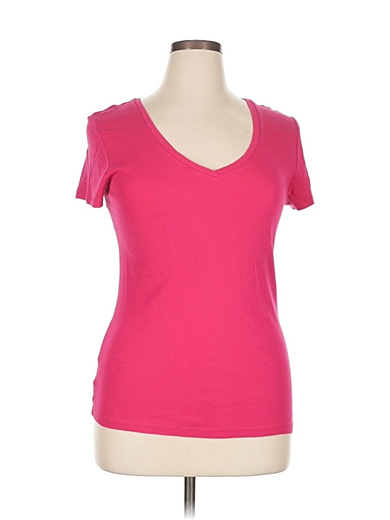 Pre-owned Ann Taylor Factory Short Sleeve T-shirt In Pink