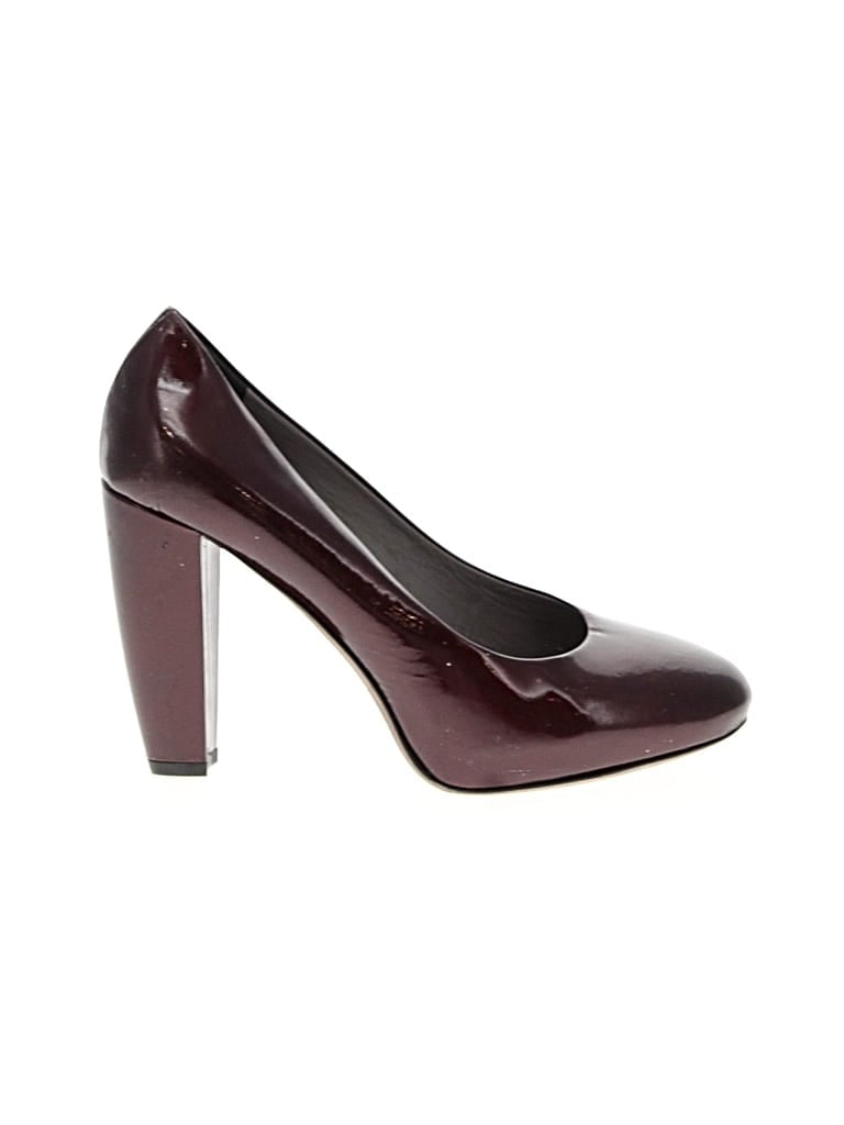 Pre-owned Theory Heels In Burgundy