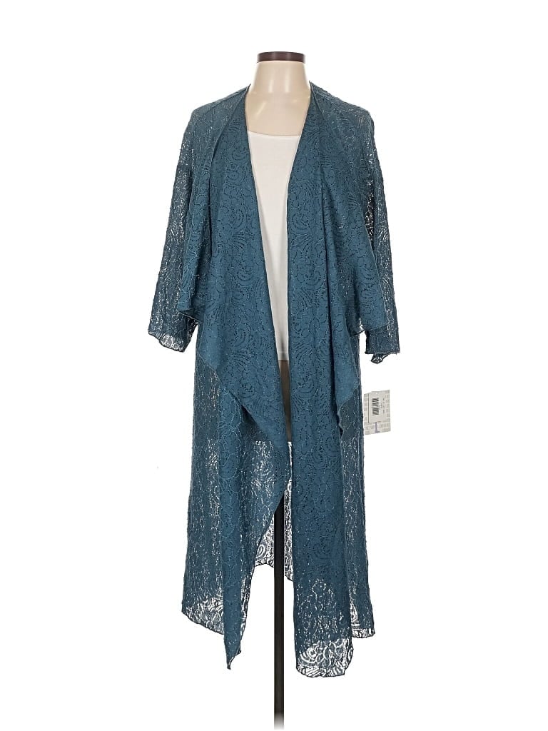 Pre-owned Lularoe Kimono In Blue