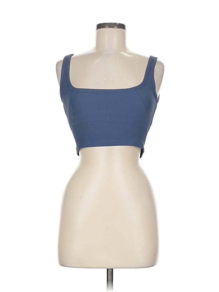 Pre-owned Unbranded Tank Top Blue Strapless Neckline Tops