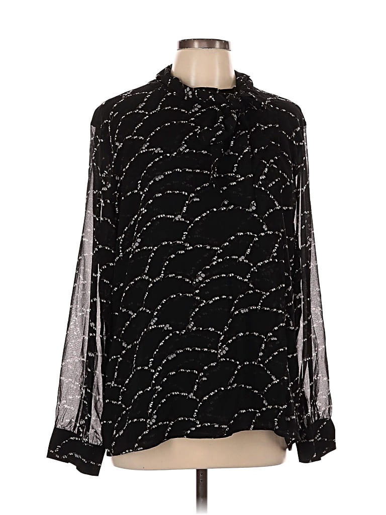 ANN TAYLOR Pre-owned Long Sleeve Blouse In Black