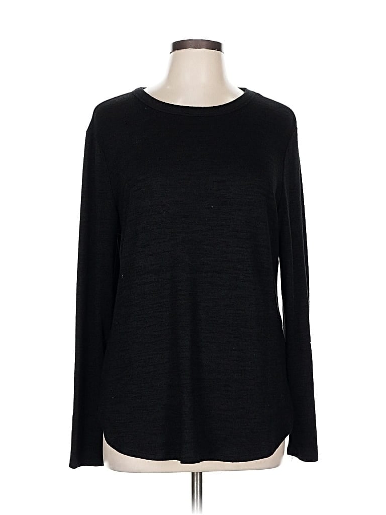 Pre-owned Banana Republic Long Sleeve T-shirt In Black