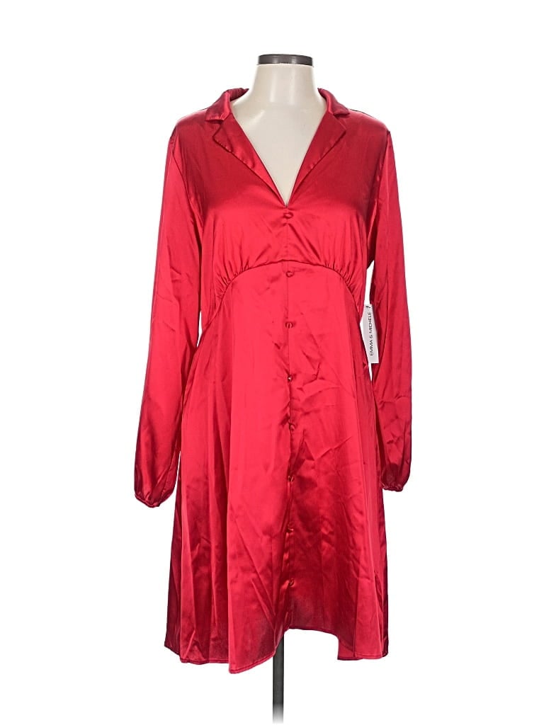Pre-owned Emma & Michele Cocktail Dress In Red