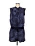 Rebecca Taylor 100% Silk Animal Print Blue Romper Size 6 - photo 1