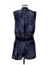 Rebecca Taylor 100% Silk Animal Print Blue Romper Size 6 - photo 2