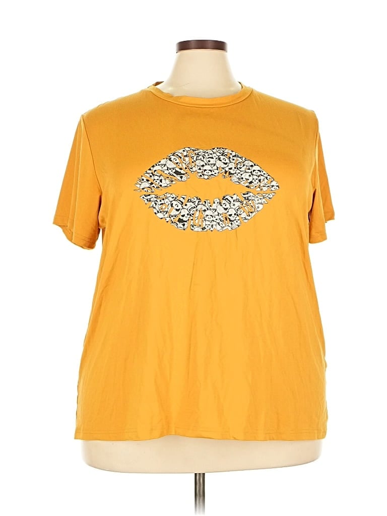 Pre-owned Assorted Brands Short Sleeve T-shirt In Yellow