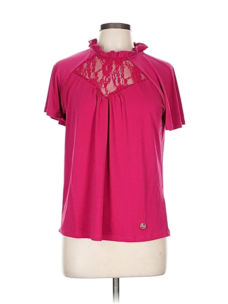 ADRIENNE VITTADINI Pre-owned Short Sleeve Blouse In Pink