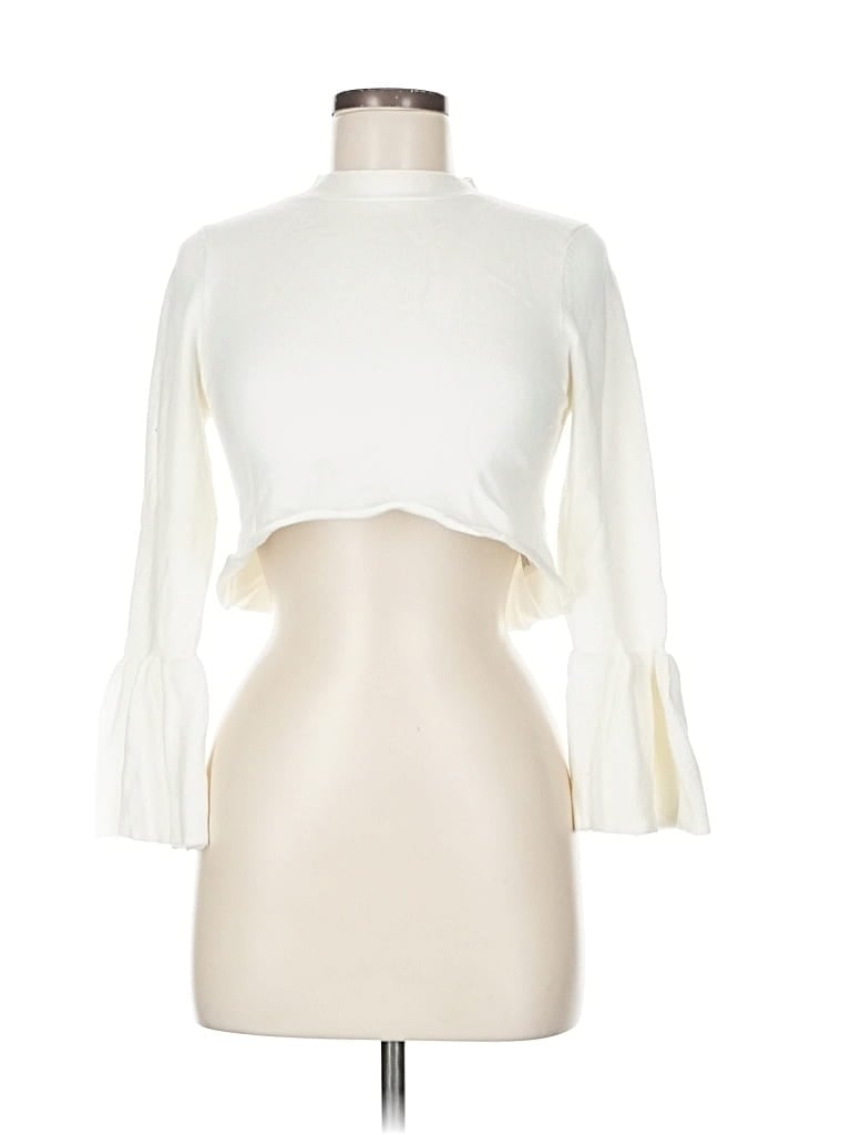 Pre-owned Assorted Brands Cardigan Sweater In White