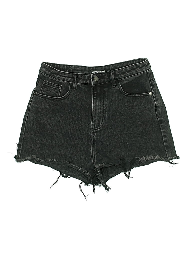 PRETTYLITTLETHING Pre-owned Denim Shorts In Black