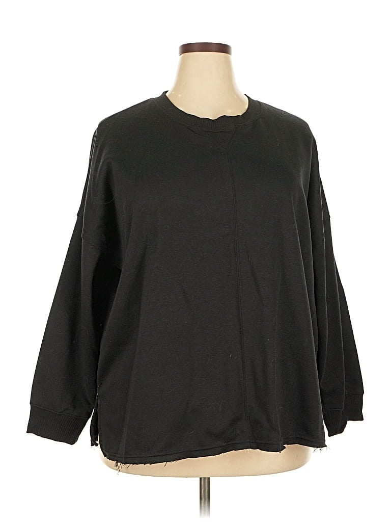 Pre-owned Pink Rose Sweatshirt In Black