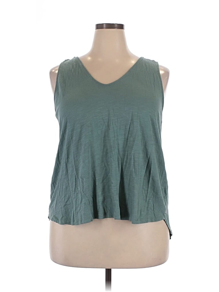 Pre-owned Eddie Bauer Sleeveless Top Green Halter Neckline Tops