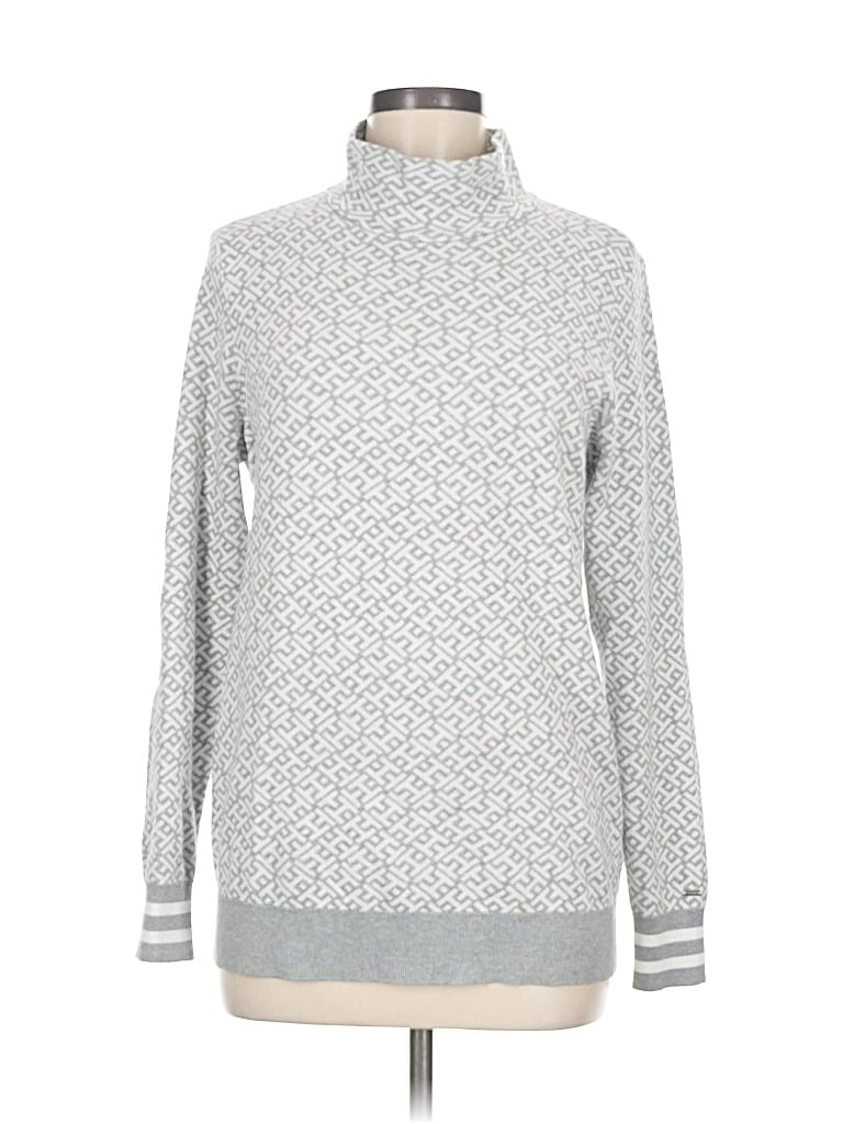 Pre-owned Tommy Hilfiger Turtleneck Sweater In Silver