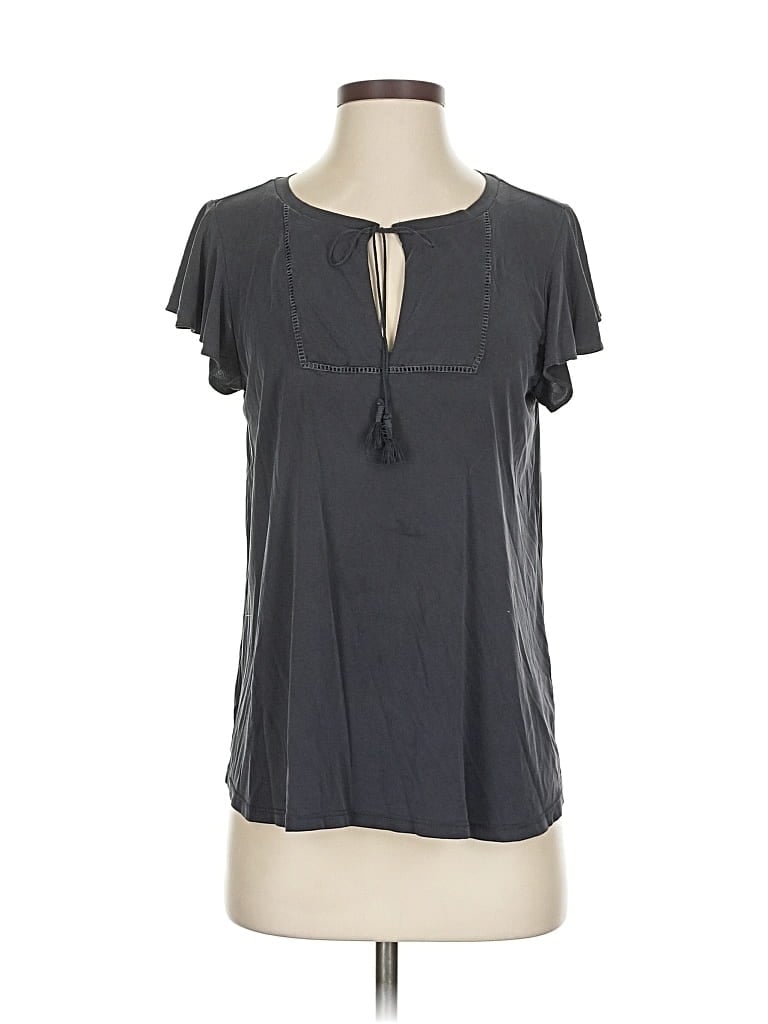 Pre-owned Ann Taylor Loft Short Sleeve T-shirt In Gray