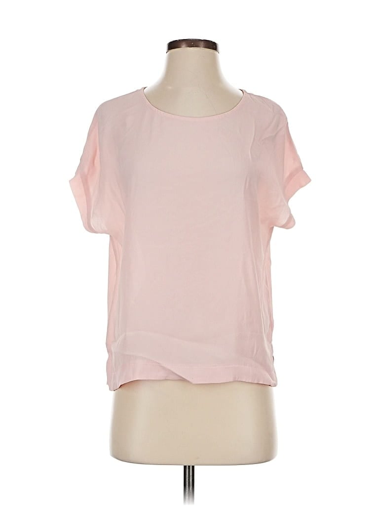 Pre-owned Numi Short Sleeve Top Pink Crew Neck Tops