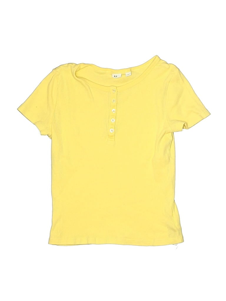 Click to view more detailed imagery on our partner's website Pre-owned Gap Kids' Short Sleeve Henley Shirt In Yellow