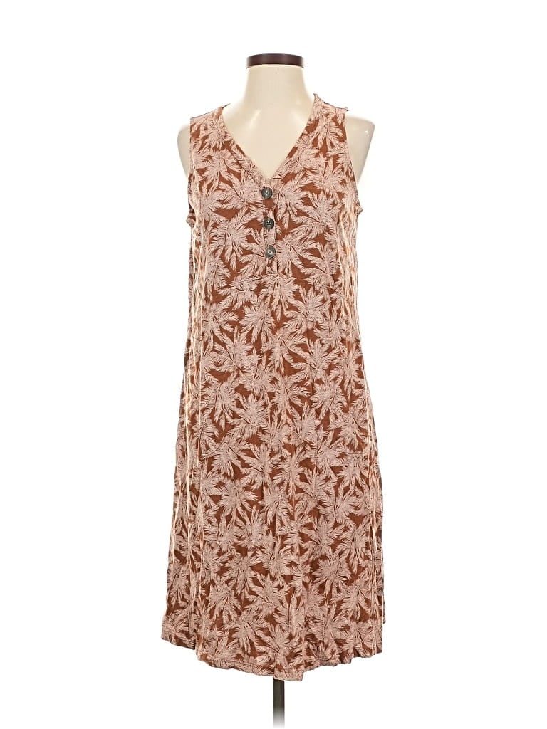 Pre-owned Jjill Casual Dress In Brown