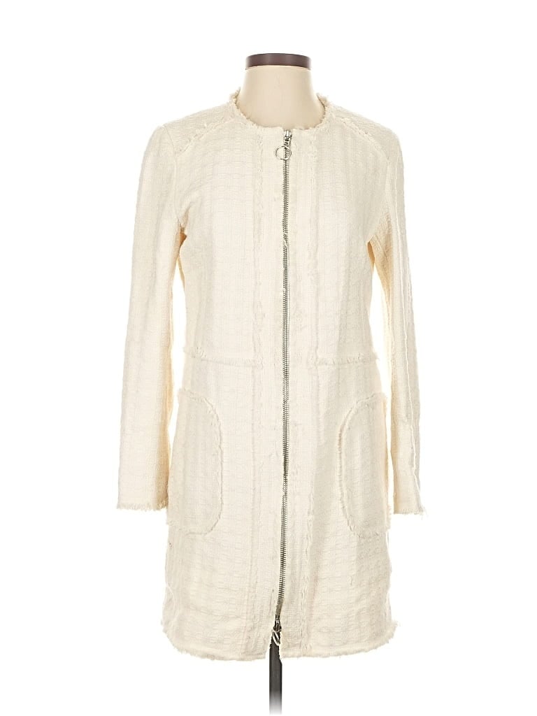 Pre-owned Zara W&b Collection Coat In White