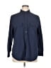 Chico's Solid Blue Long Sleeve Button-Down Shirt Size XL (3) - photo 1