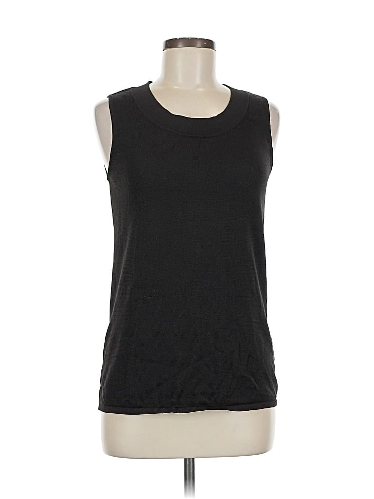 Pre-owned Jones New York Collection Sleeveless T-shirt In Black