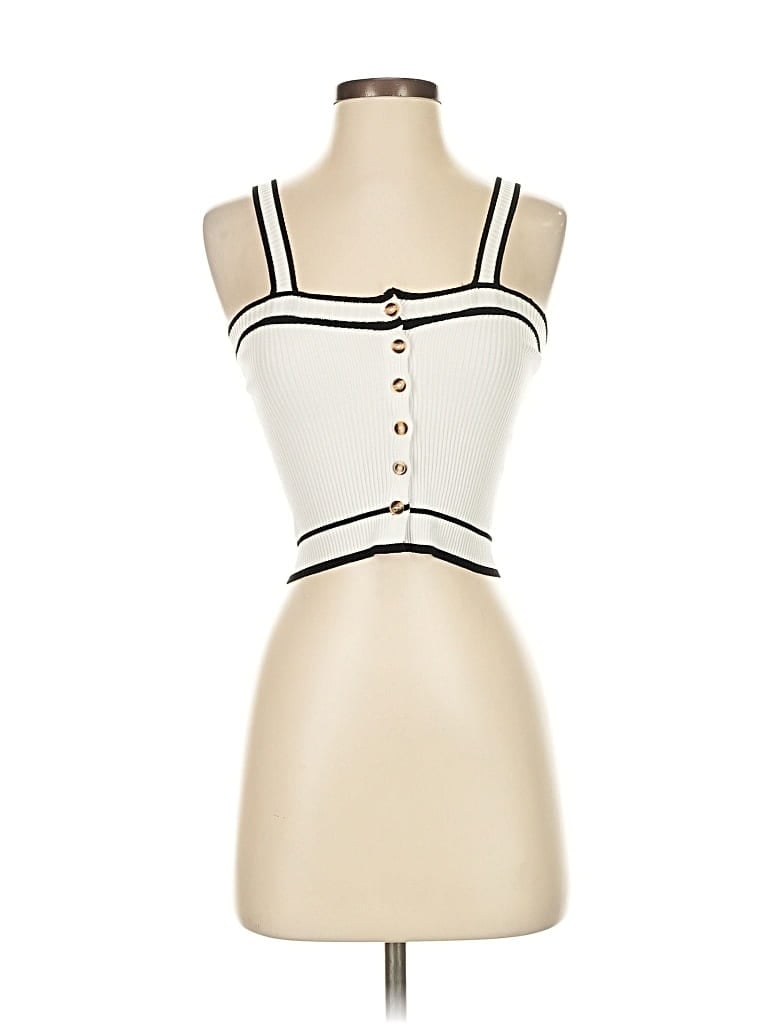 Pre-owned Shein Long Sleeve Top Ivory Sweetheart Neckline Tops In White