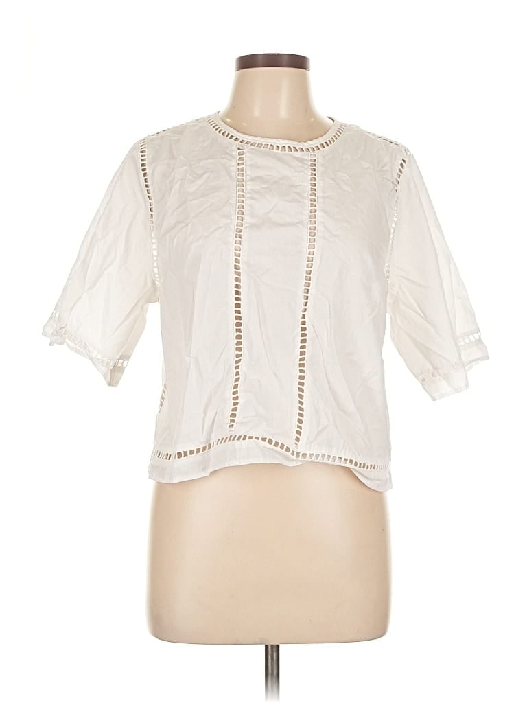 ABERCROMBIE & FITCH Pre-owned Short Sleeve Blouse In White