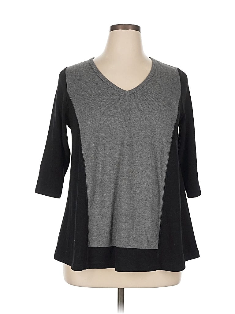 Pre-owned Karen Kane Cardigan Sweater In Gray