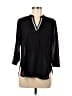 Assorted Brands 100% Polyester Black 3/4 Sleeve Blouse Size M - photo 1