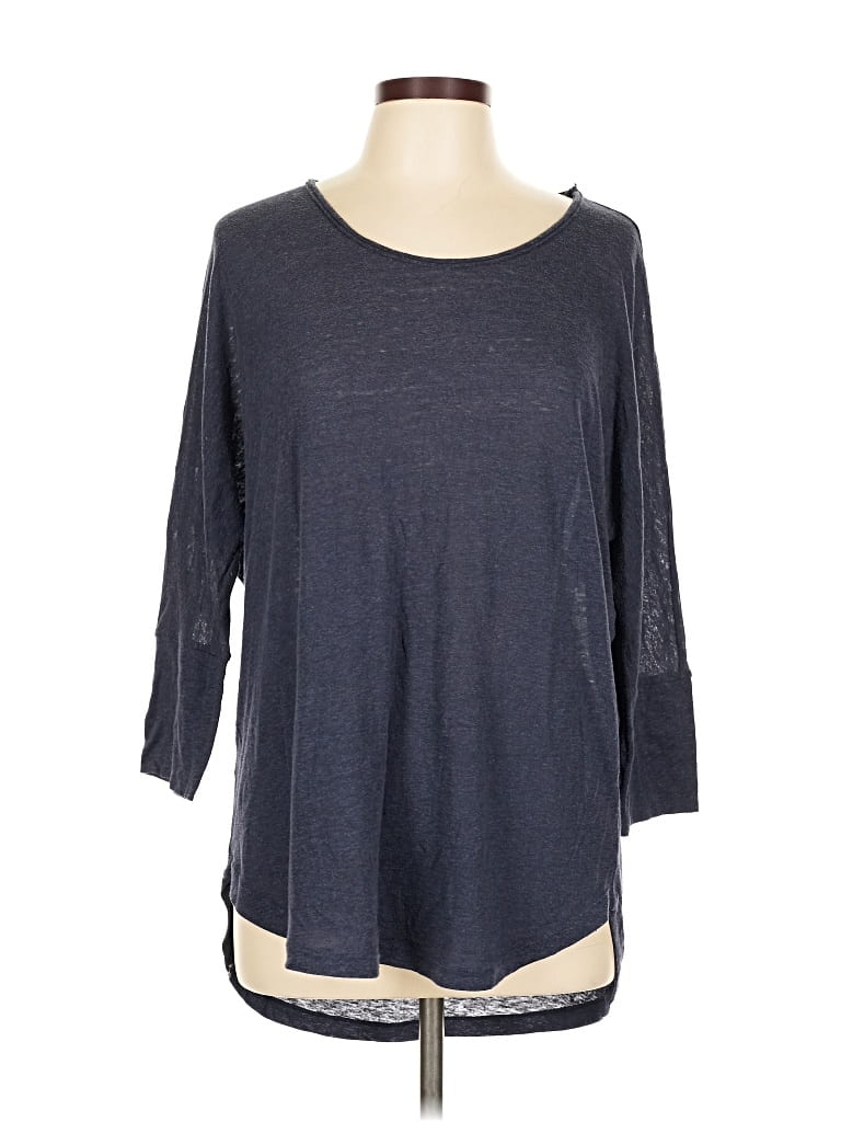 Pre-owned Mango 3/4 Sleeve T-shirt In Gray