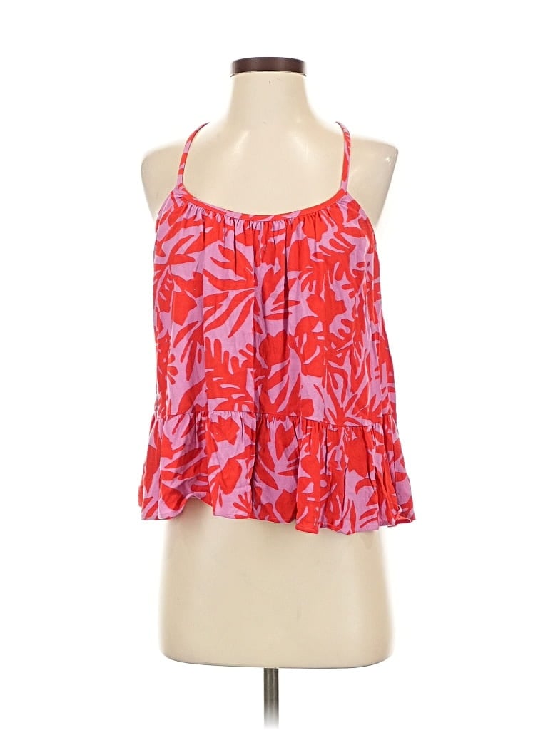 Pre-owned Ann Taylor Loft Sleeveless Blouse In Red