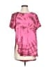 S'edge 100% Polyester Tie-dye Pink Short Sleeve Top Size S - photo 1
