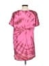 S'edge 100% Polyester Tie-dye Pink Short Sleeve Top Size S - photo 2