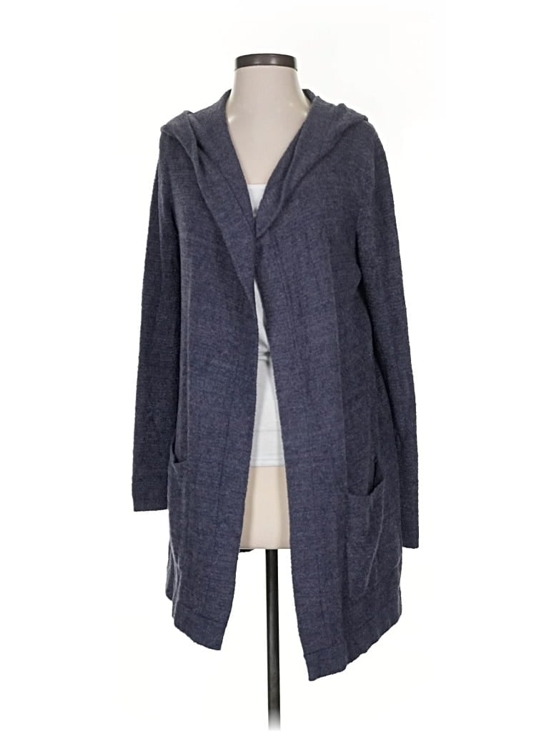 Pre-owned Barefoot Dreams Cardigan Sweater In Blue