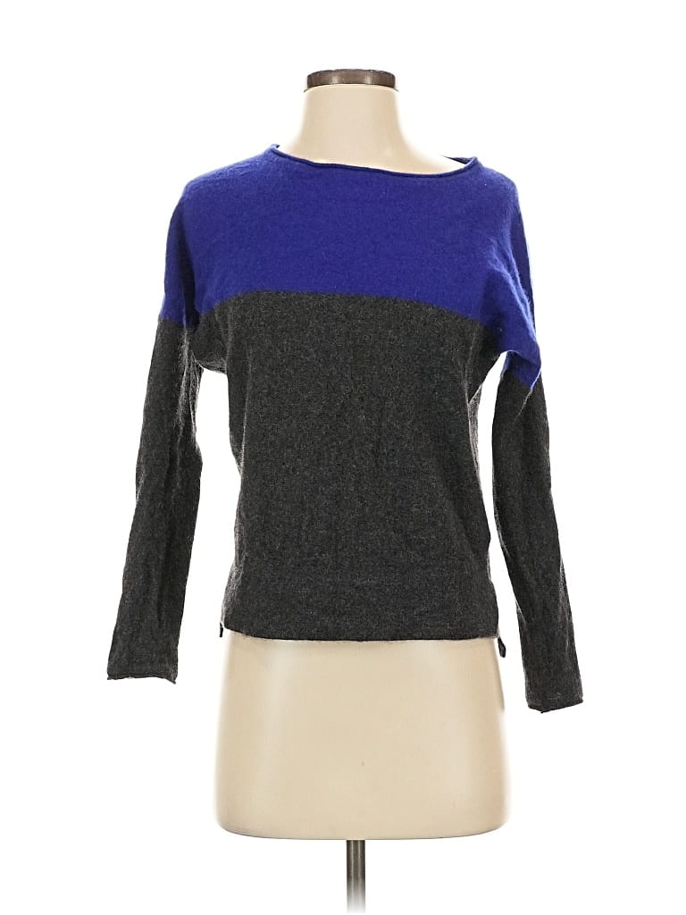 Pre-owned C By Bloomingdale's Cashmere Pullover Sweater In Blue