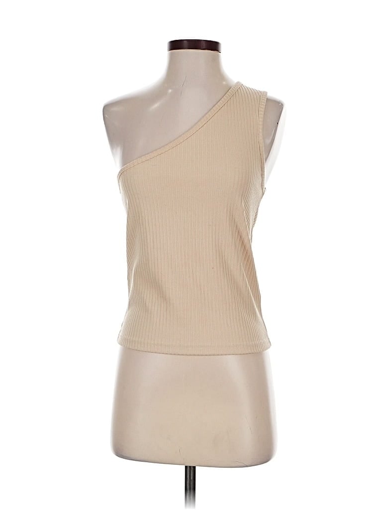 Pre-owned The Fifth Label Tank Top Tan One Shoulder Neckline Tops In Brown